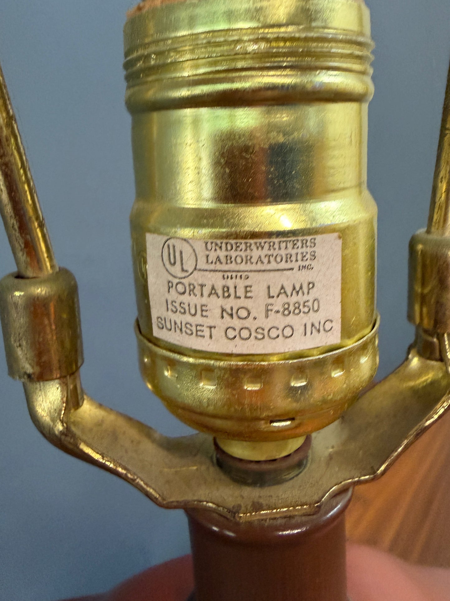 Southwestern Wedding Vase Pottery Table Lamp — Hand-Painted Terracotta