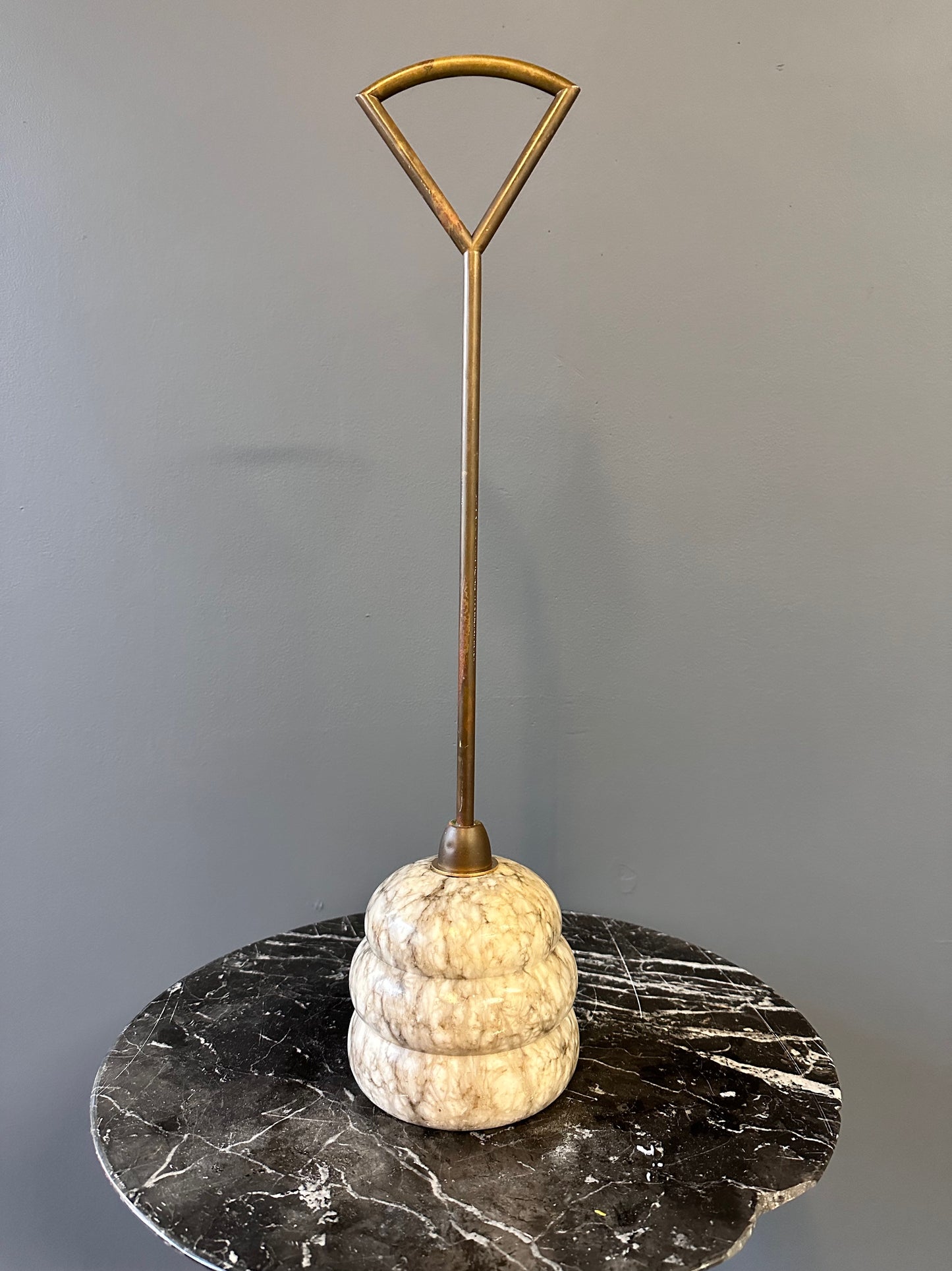 Luigi Caccia Dominioni for Azucena Brass and Marble Doorstop