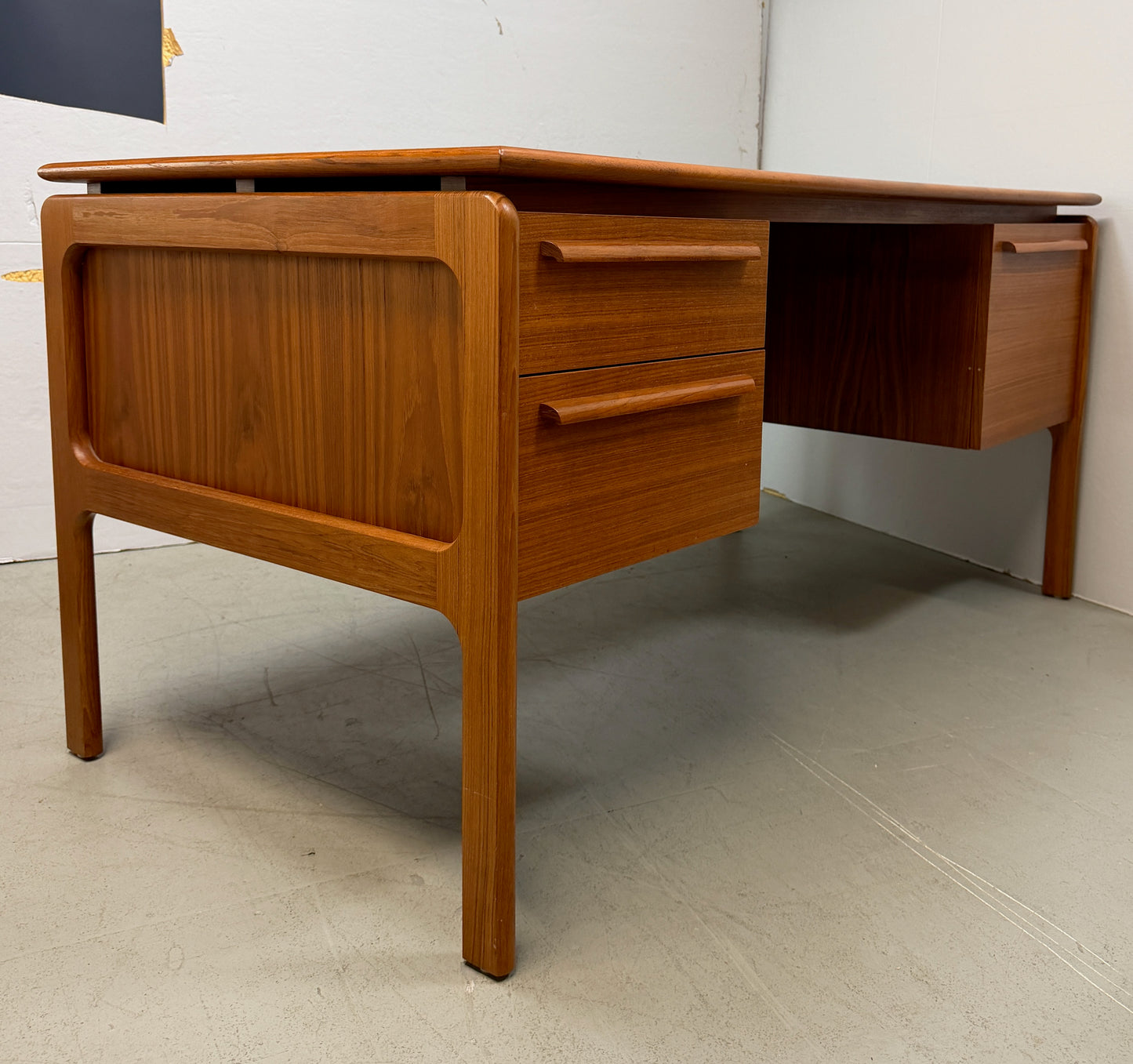 Mid-Century Modern Teak Executive Desk by Danflex, Denmark, 1960s-70s