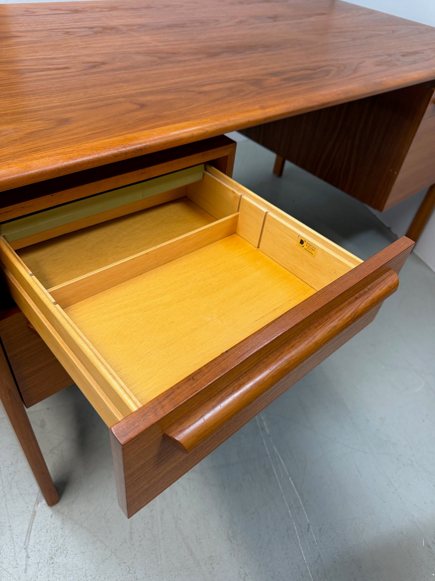 Mid-Century Modern Teak Executive Desk by Danflex, Denmark, 1960s-70s