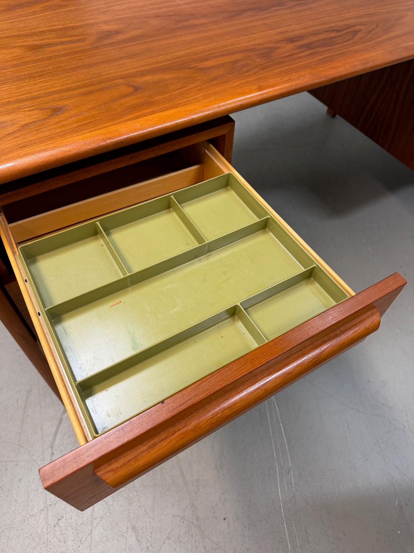 Mid-Century Modern Teak Executive Desk by Danflex, Denmark, 1960s-70s