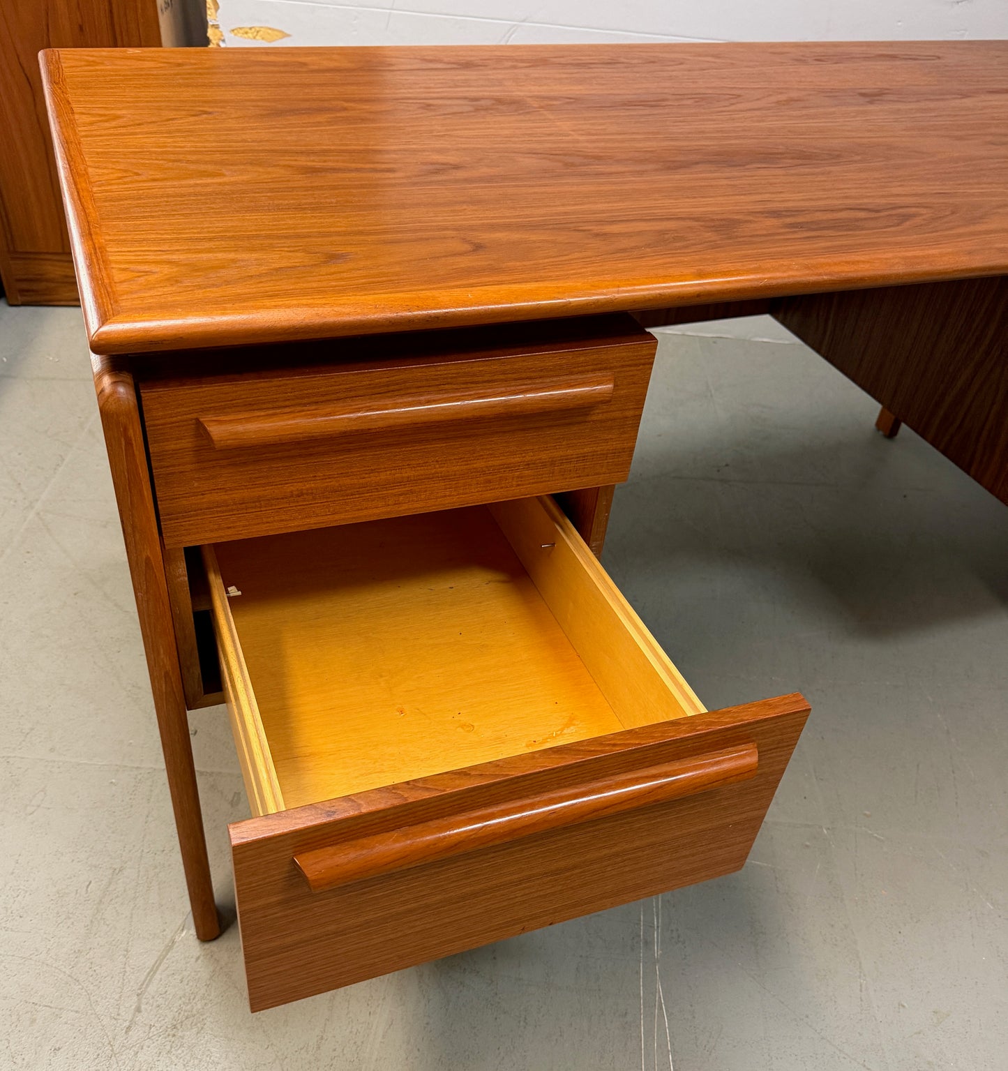 Mid-Century Modern Teak Executive Desk by Danflex, Denmark, 1960s-70s