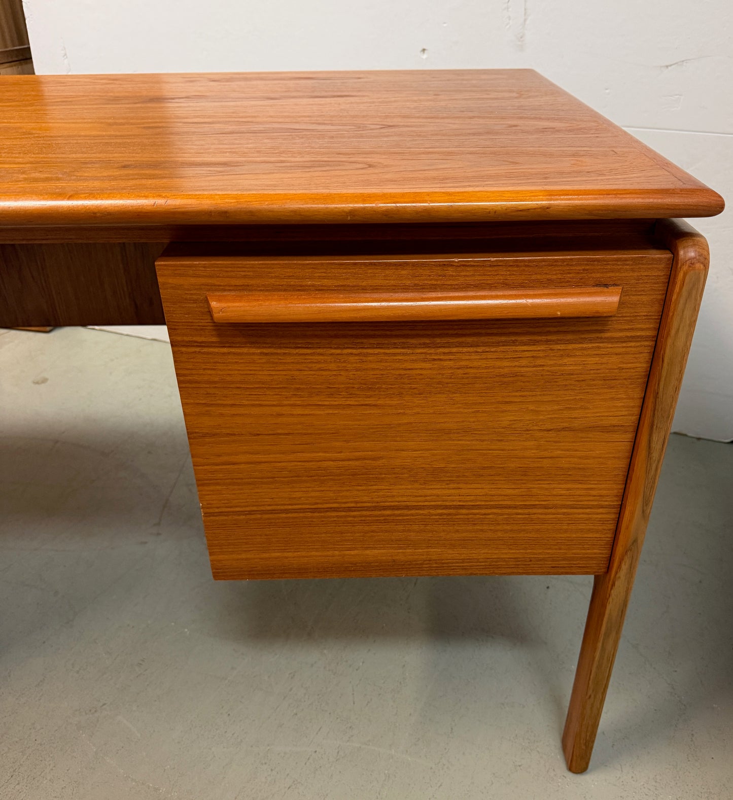 Mid-Century Modern Teak Executive Desk by Danflex, Denmark, 1960s-70s