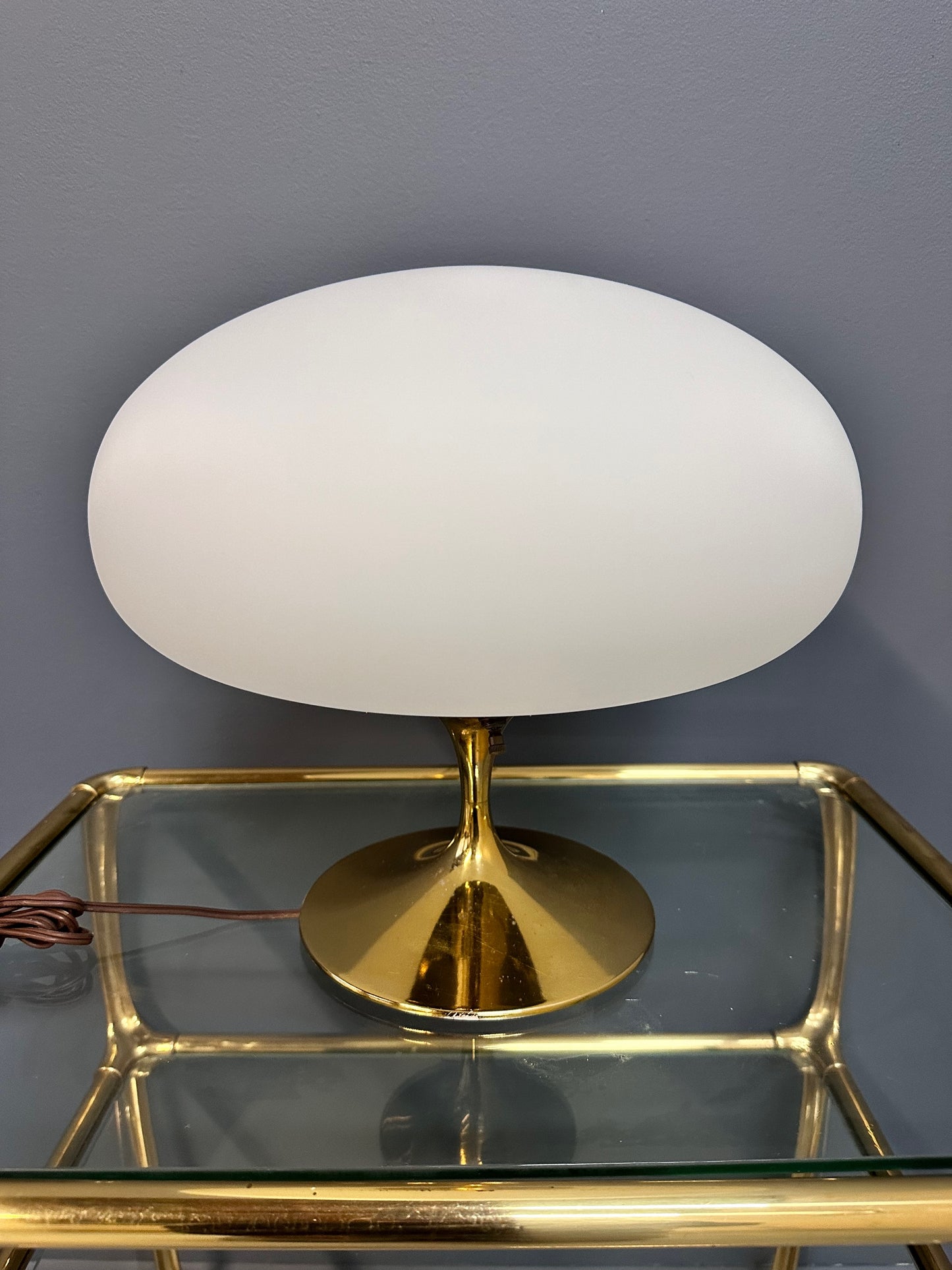 SOLD – Mushroom Lamp in Brass by Laurel Lamp Company