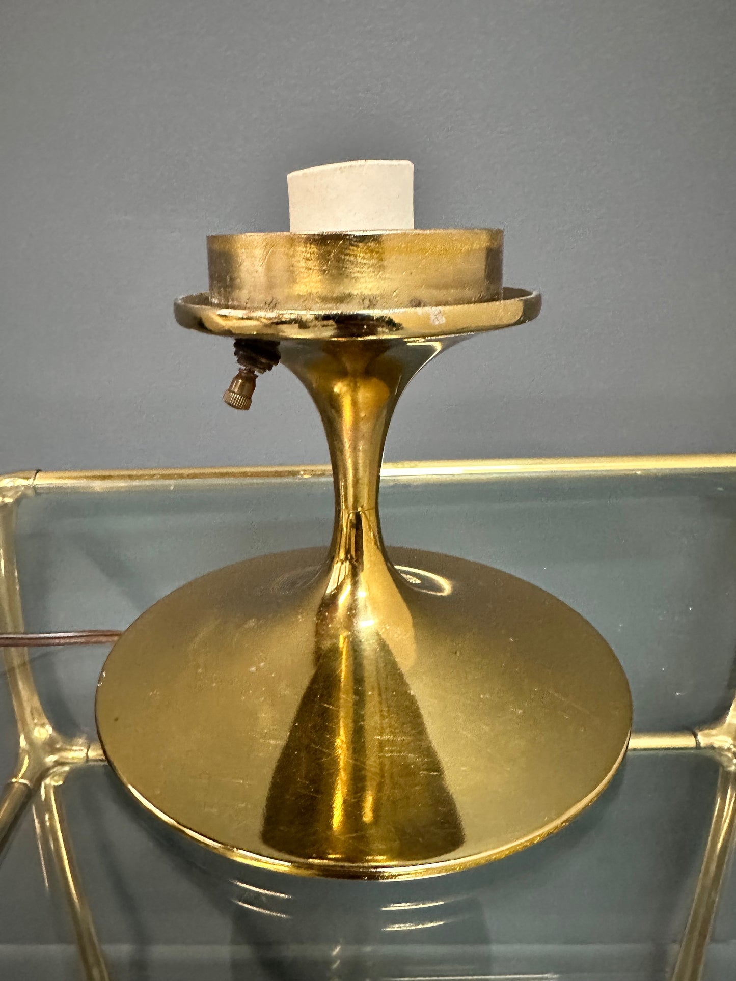 SOLD – Mushroom Lamp in Brass by Laurel Lamp Company