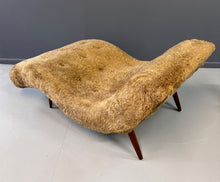 Load image into Gallery viewer, Adrian Pearsall Style 1970s Wave Lounge Chair in a Fun Faux Fur Mid Century