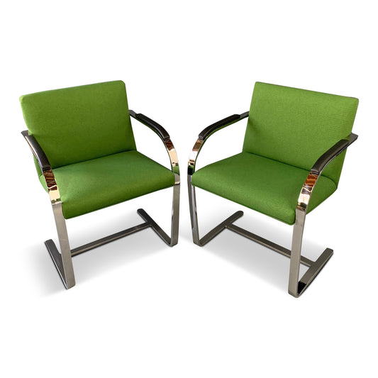 SOLD – Brno Style Armchair Pair with Chrome Frame, A Mid Century Masterpiece