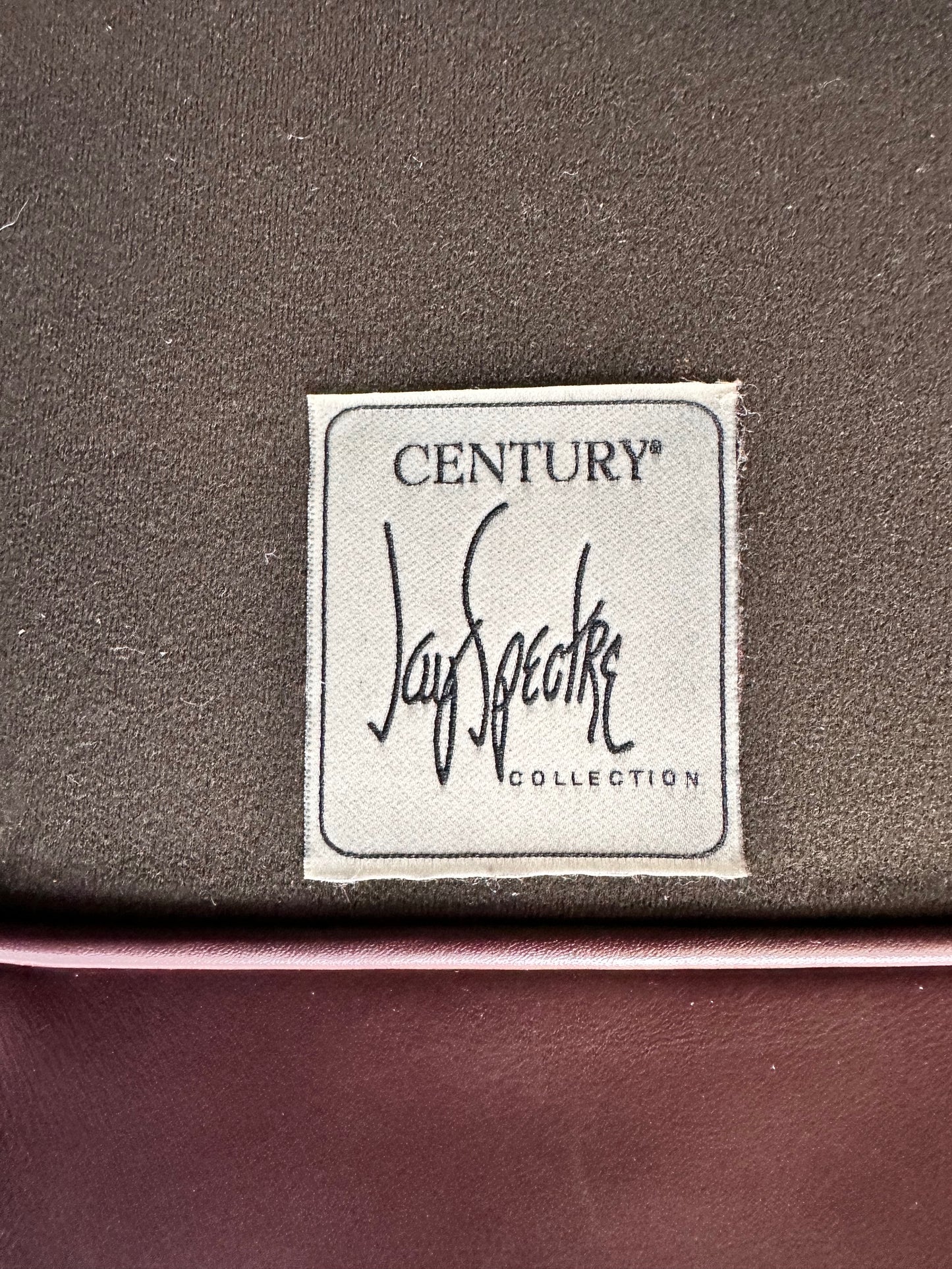 SOLD – Jay Spectre Tycoon Leather Lounge Chair in Burgundy For Century