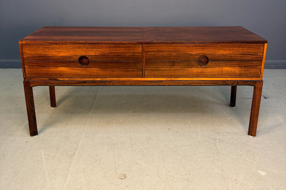 Kai Kristiansen Model 394 “Entre” Rosewood Low Chest for Aksel Kjersgaard