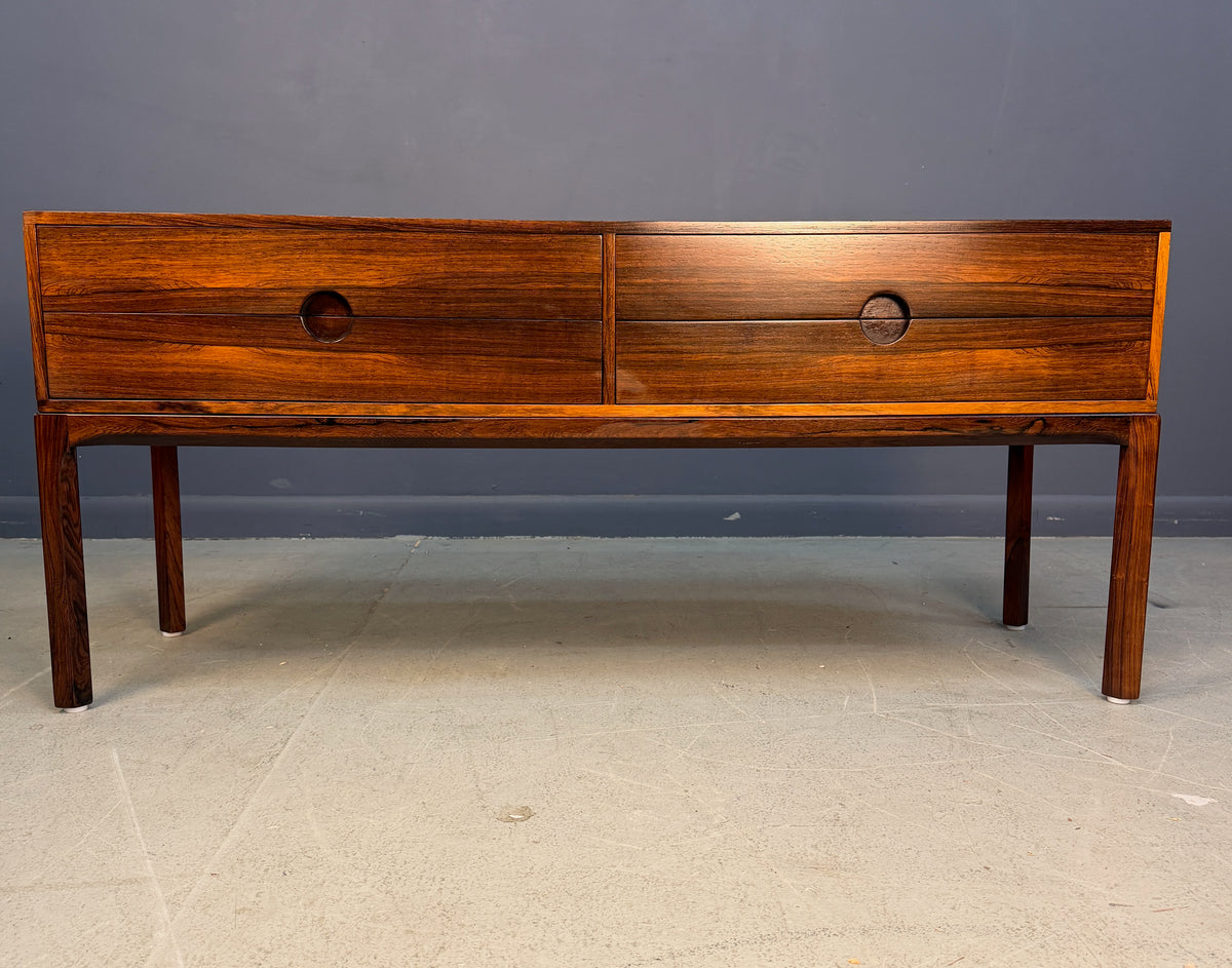 Kai Kristiansen Model 394 “Entre” Rosewood Low Chest for Aksel Kjersgaard