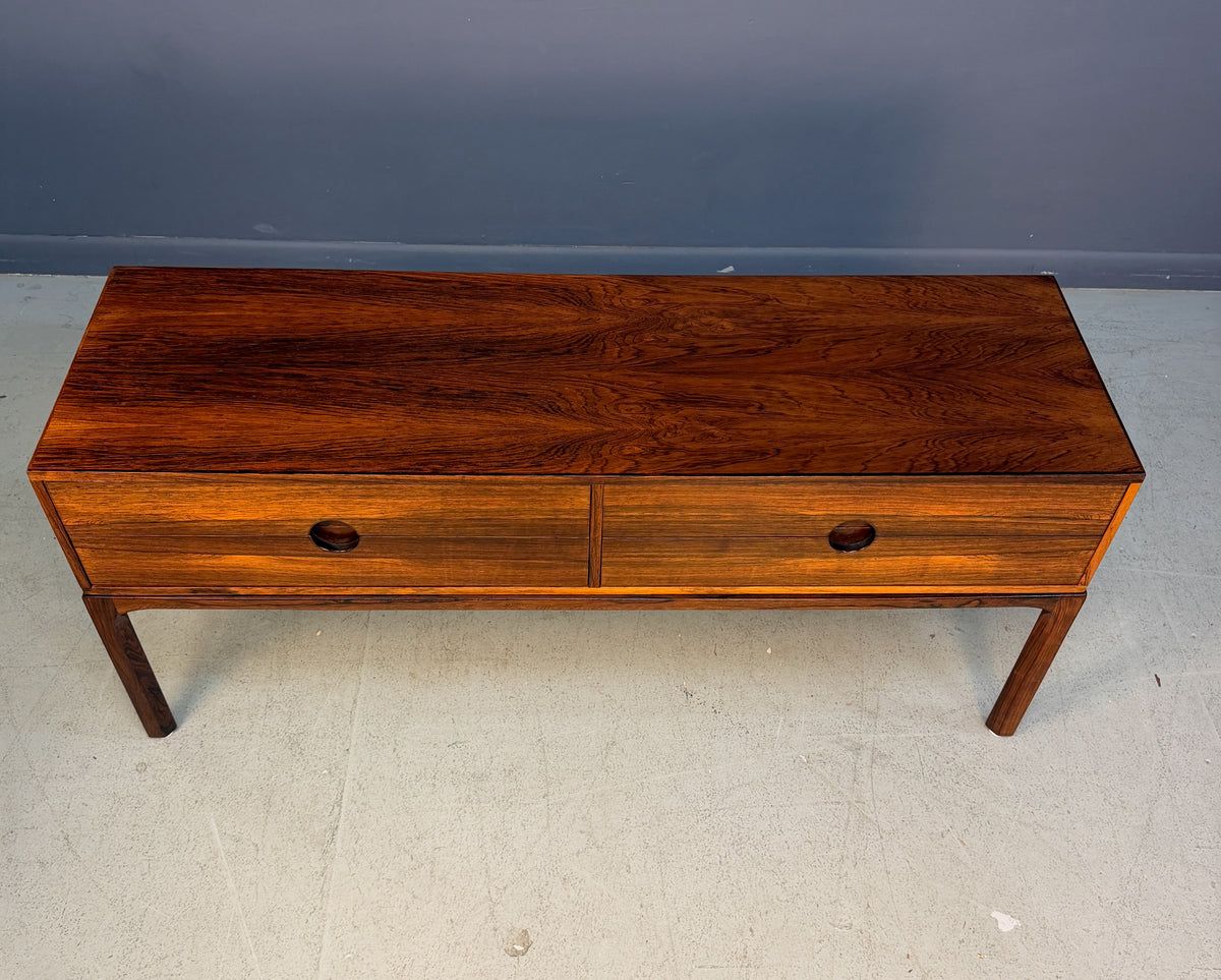 Kai Kristiansen Model 394 “Entre” Rosewood Low Chest for Aksel Kjersgaard