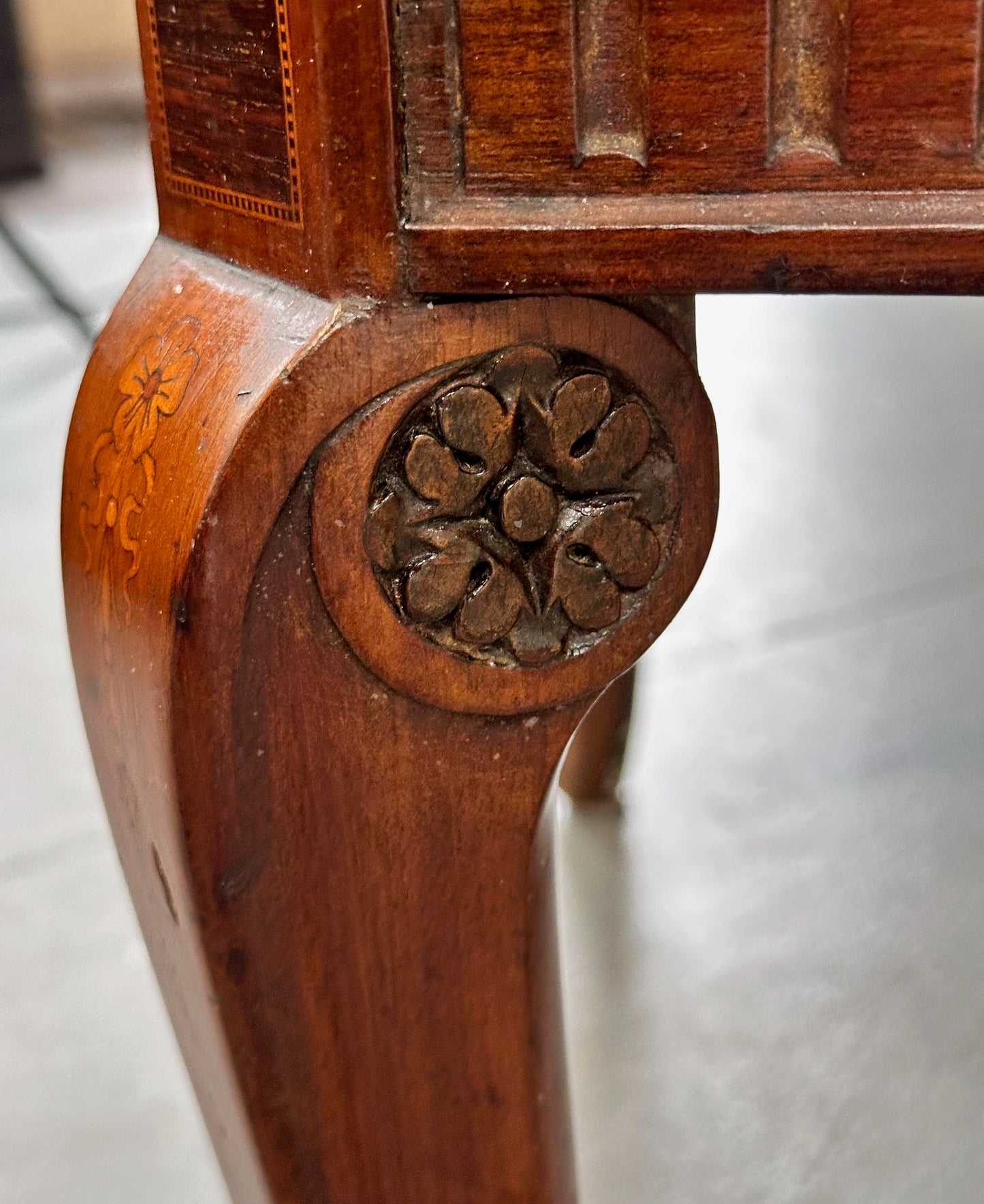 SOLD – Italian Louis XVI Style with Intricate Marquetry Commode Imported by Slack & Rassnick