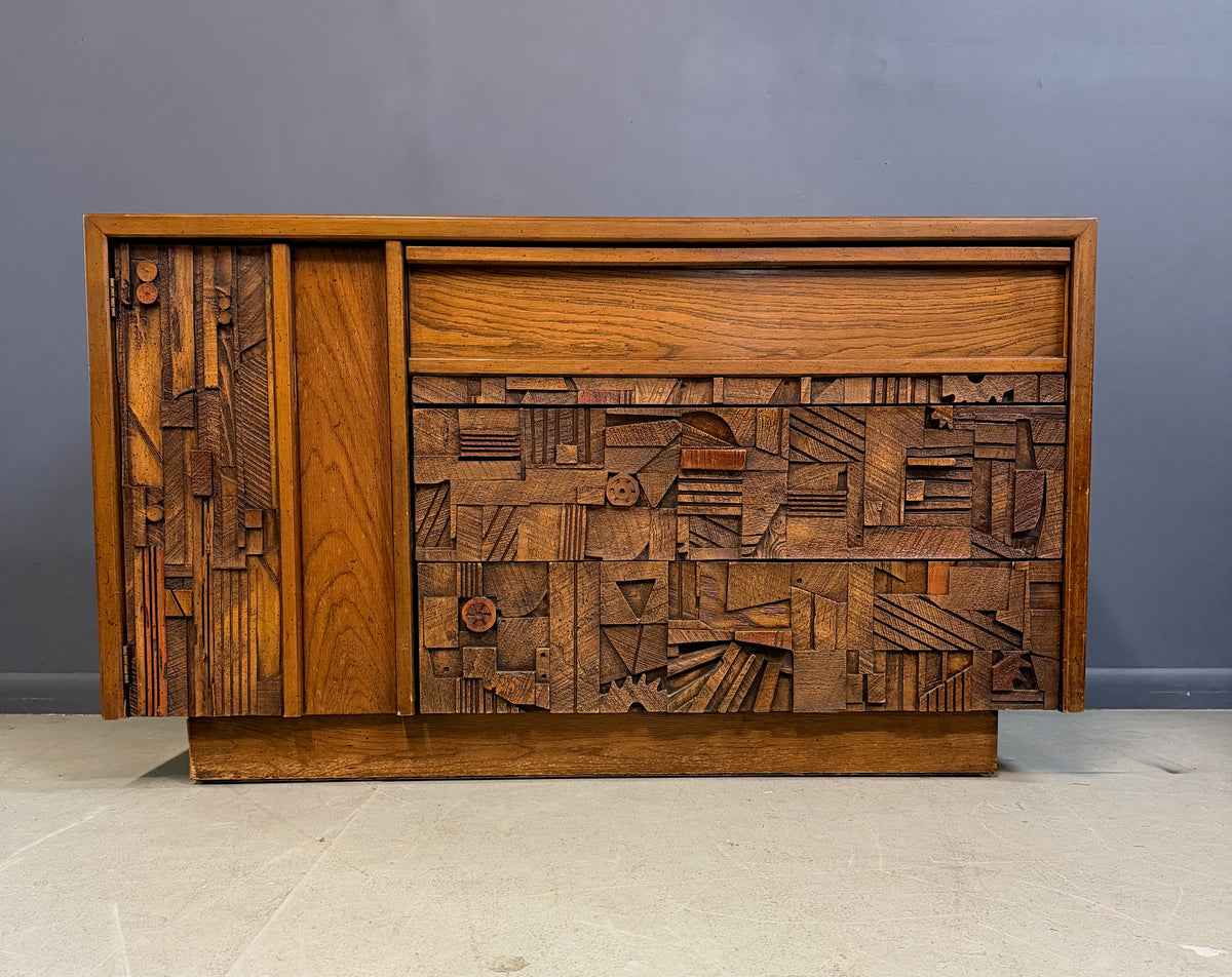 Lane Pueblo Brutalist Sculptural Cabinet, United States, 1970s