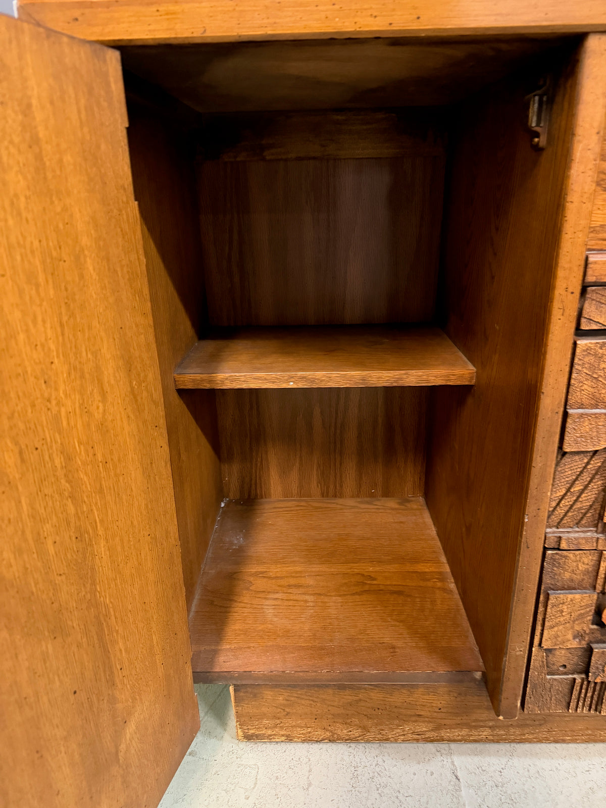 Lane Pueblo Brutalist Sculptural Cabinet, United States, 1970s