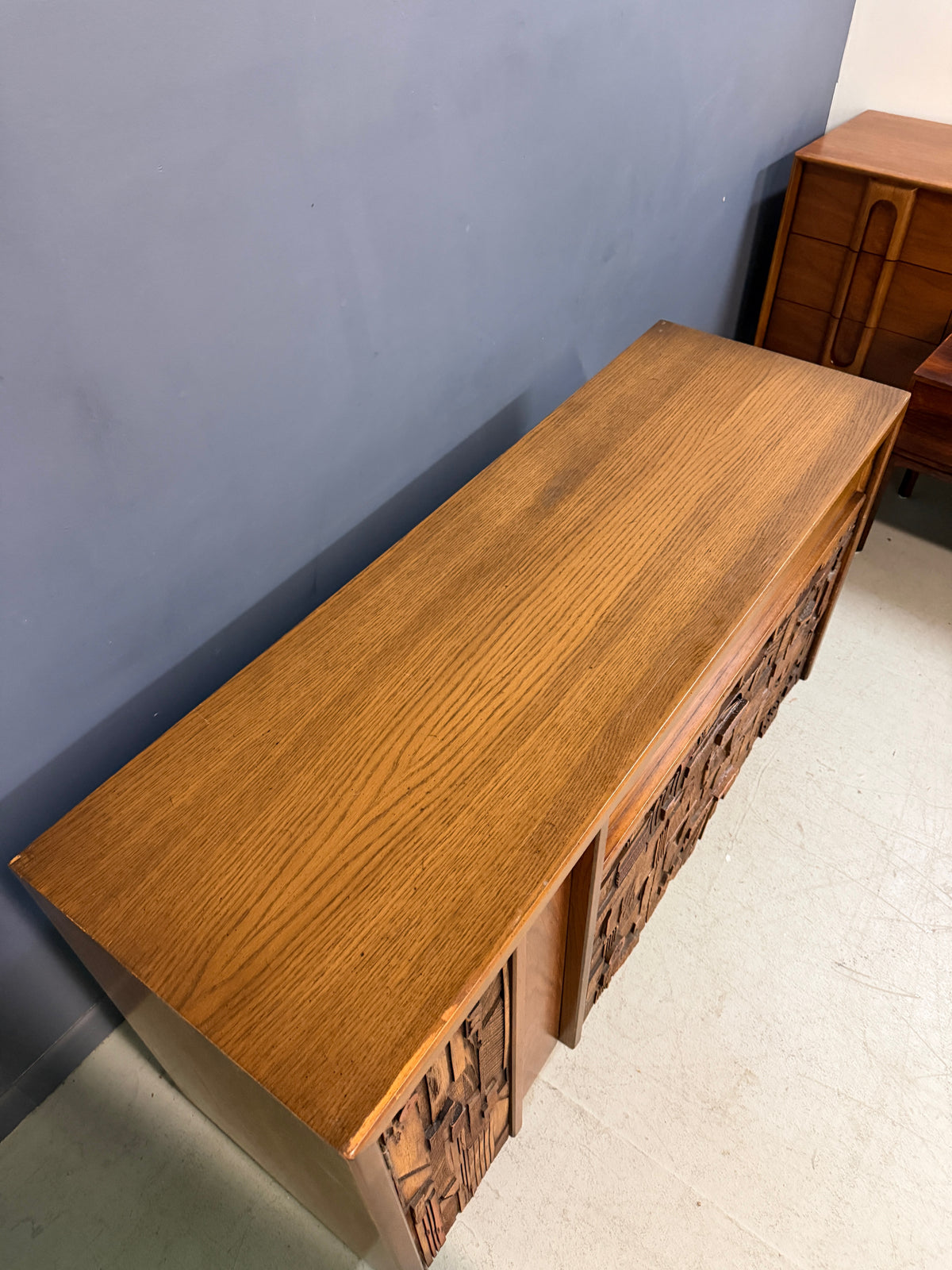 Lane Pueblo Brutalist Sculptural Cabinet, United States, 1970s