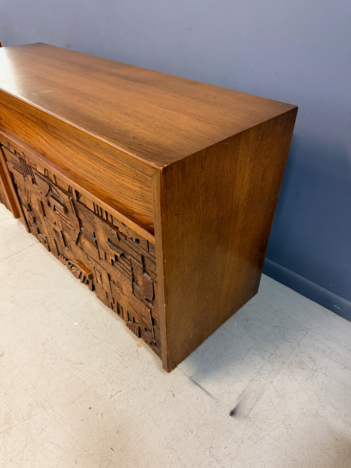 Lane Pueblo Brutalist Sculptural Cabinet, United States, 1970s