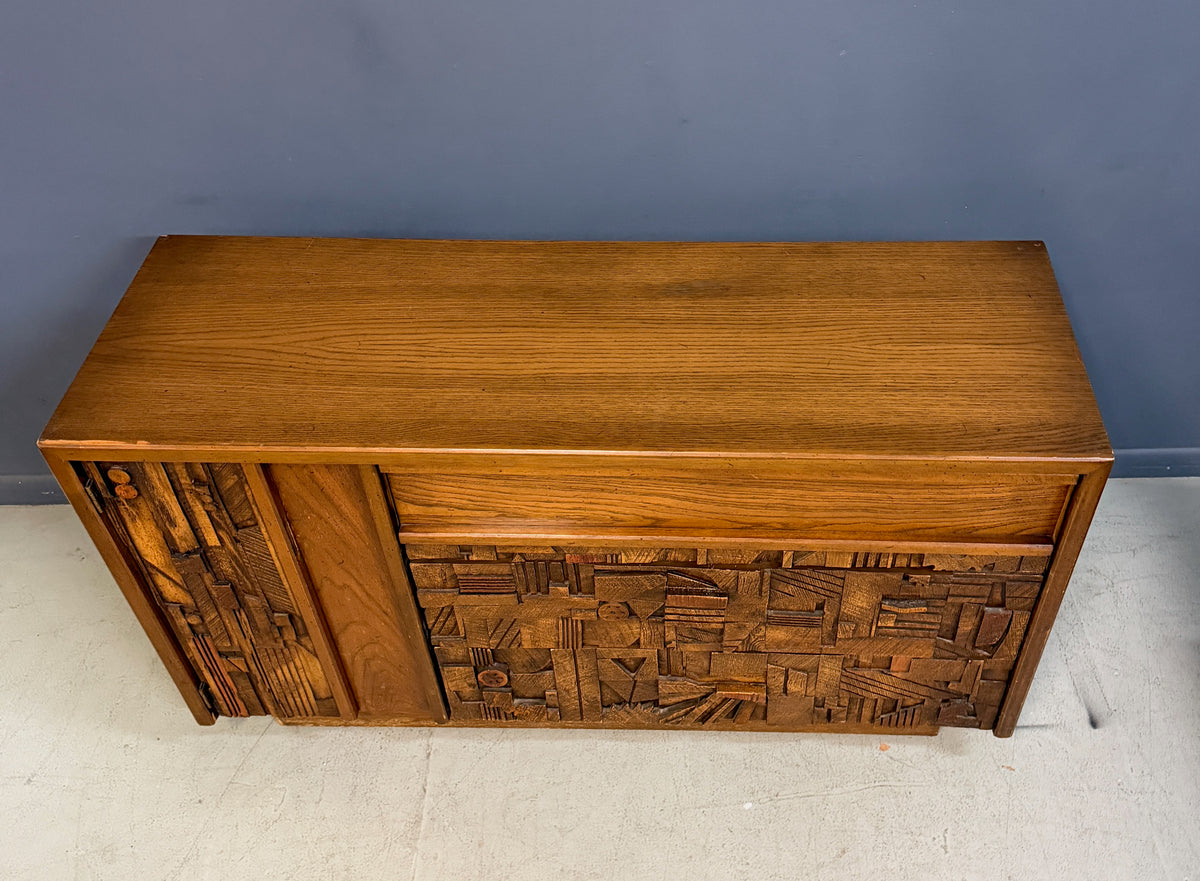 Lane Pueblo Brutalist Sculptural Cabinet, United States, 1970s
