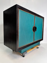 Load image into Gallery viewer, Art Deco 1930s Leather Front 5 Drawer Commode the Style of Parzinger Originals