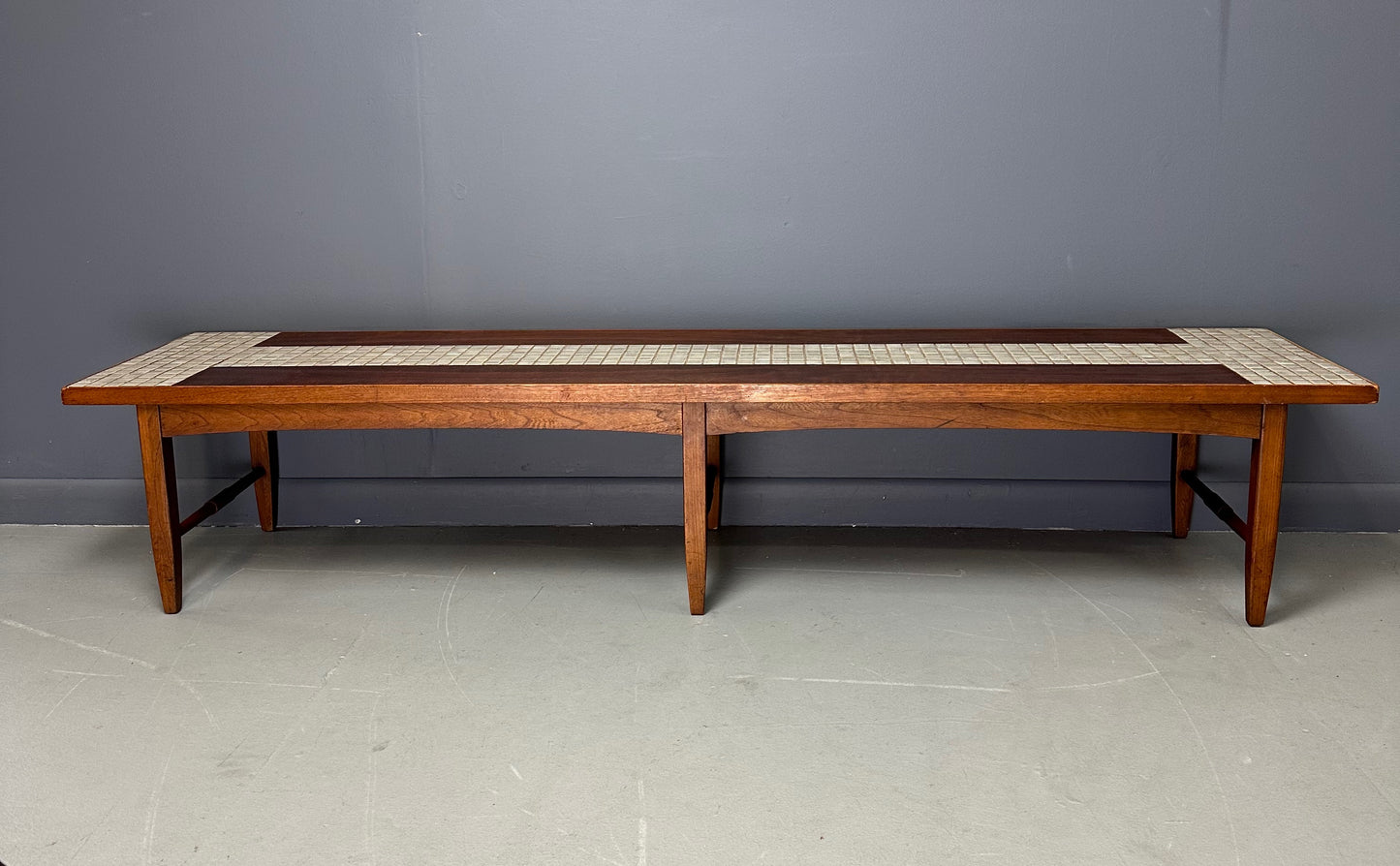 SOLD – 1970s Lane " Monte Carlo" Coffee Table with Inlaid Tile Design Mid Century