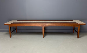 1970s Lane " Monte Carlo" Coffee Table with Inlaid Tile Design Mid Century
