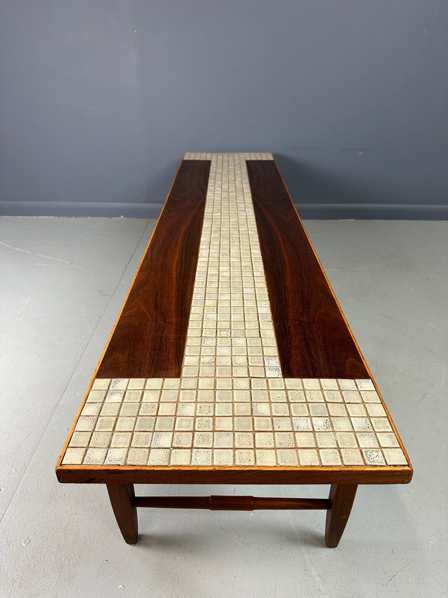 SOLD – 1970s Lane " Monte Carlo" Coffee Table with Inlaid Tile Design Mid Century