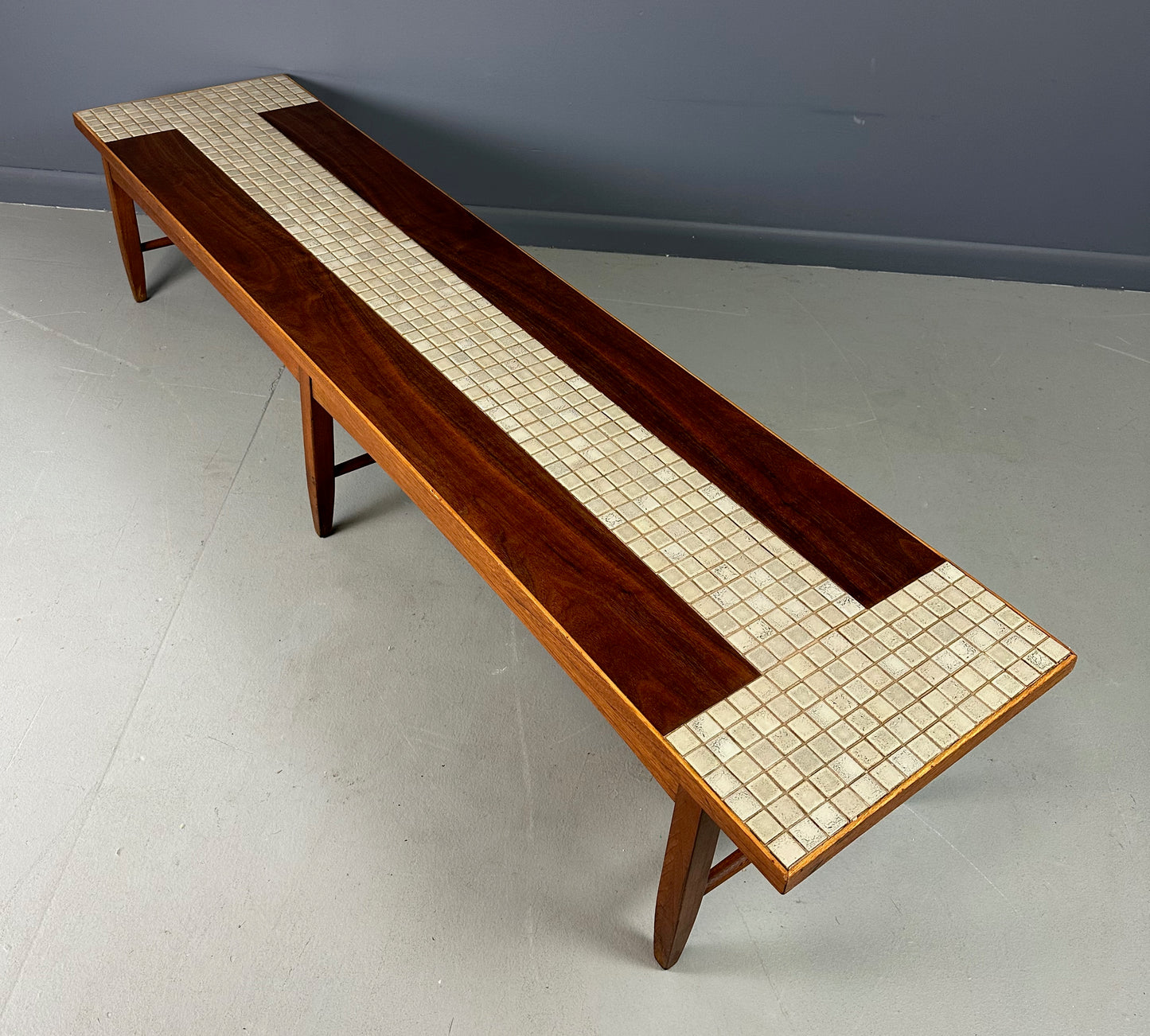 SOLD – 1970s Lane " Monte Carlo" Coffee Table with Inlaid Tile Design Mid Century