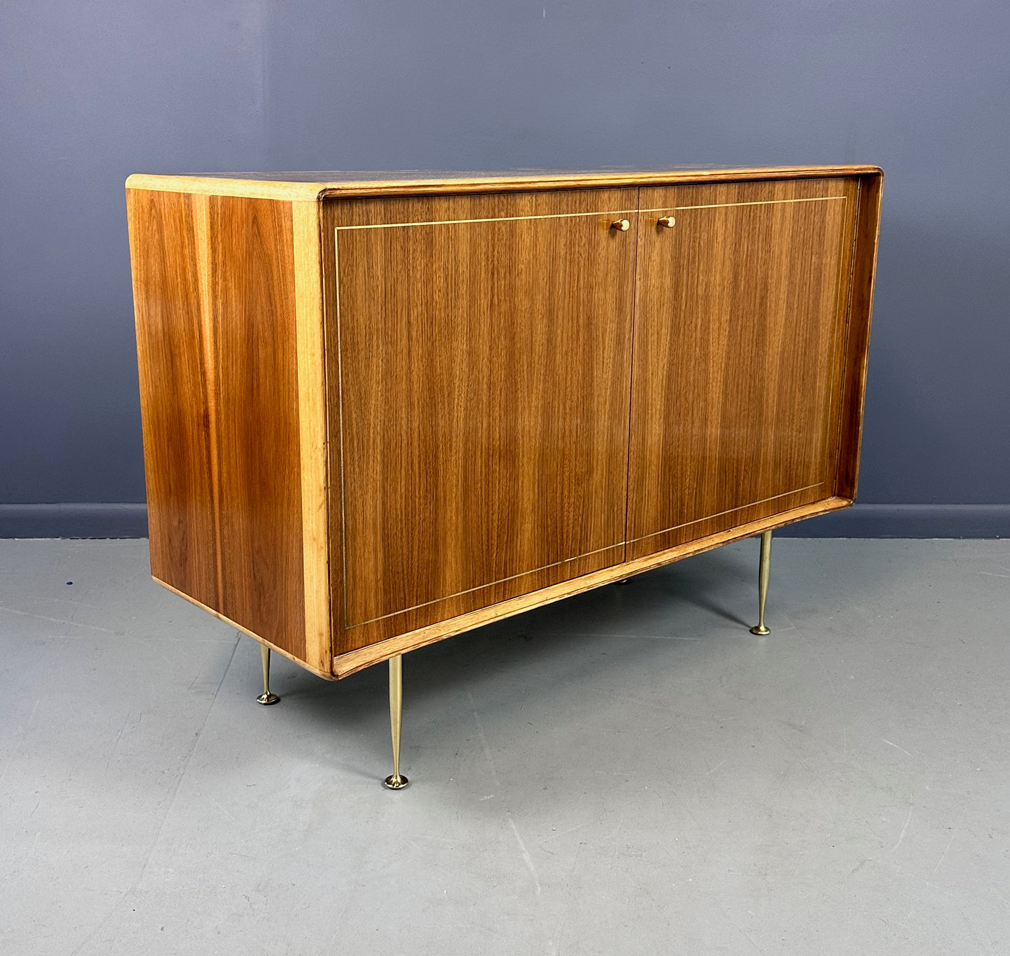 Mid Century Petite Server, Teak & Butternut by Erno Fabry