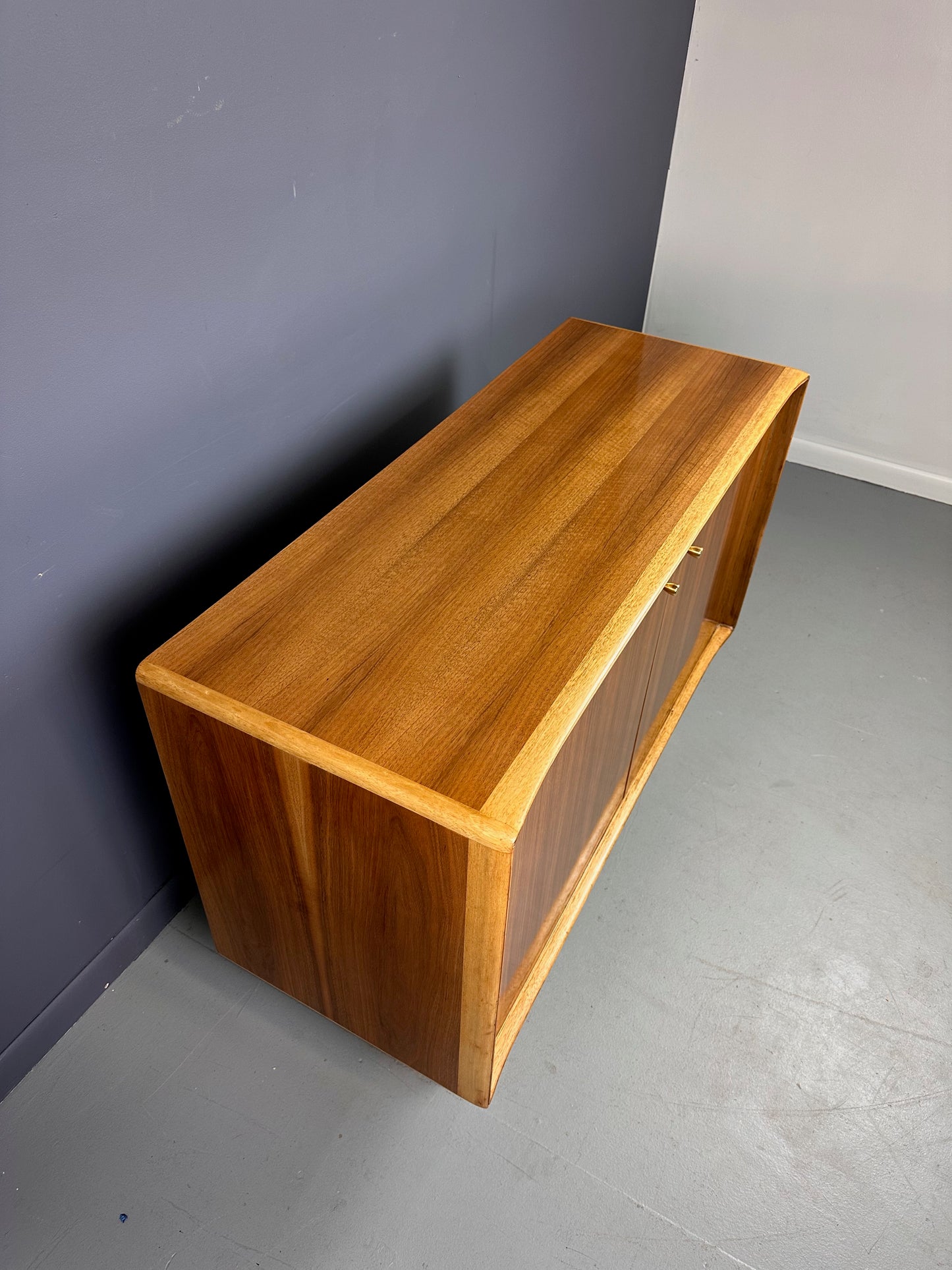 Mid Century Petite Server, Teak & Butternut by Erno Fabry