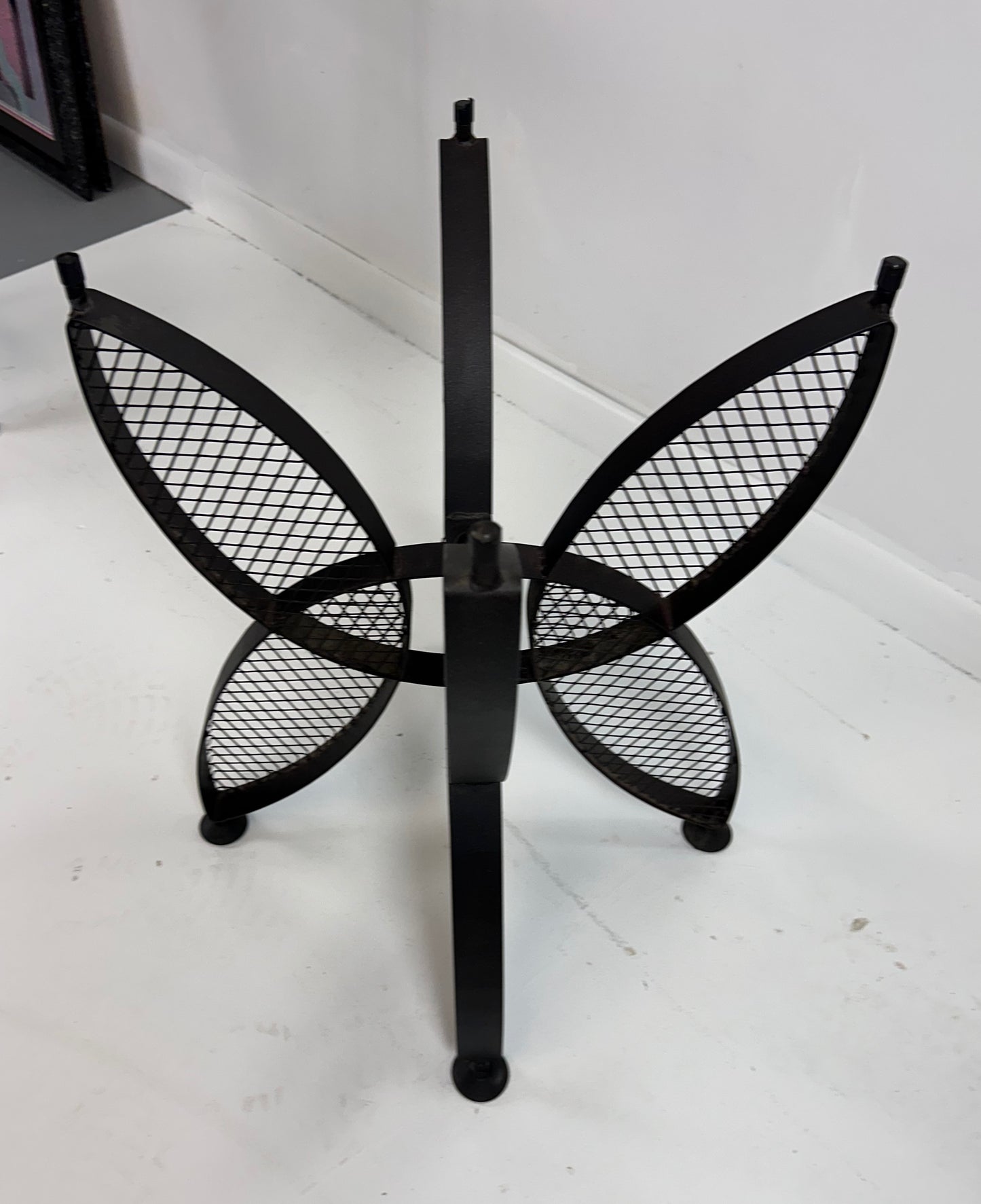 SOLD – Pair of John Salterini Iron Butterfly Side Tables Mid Century