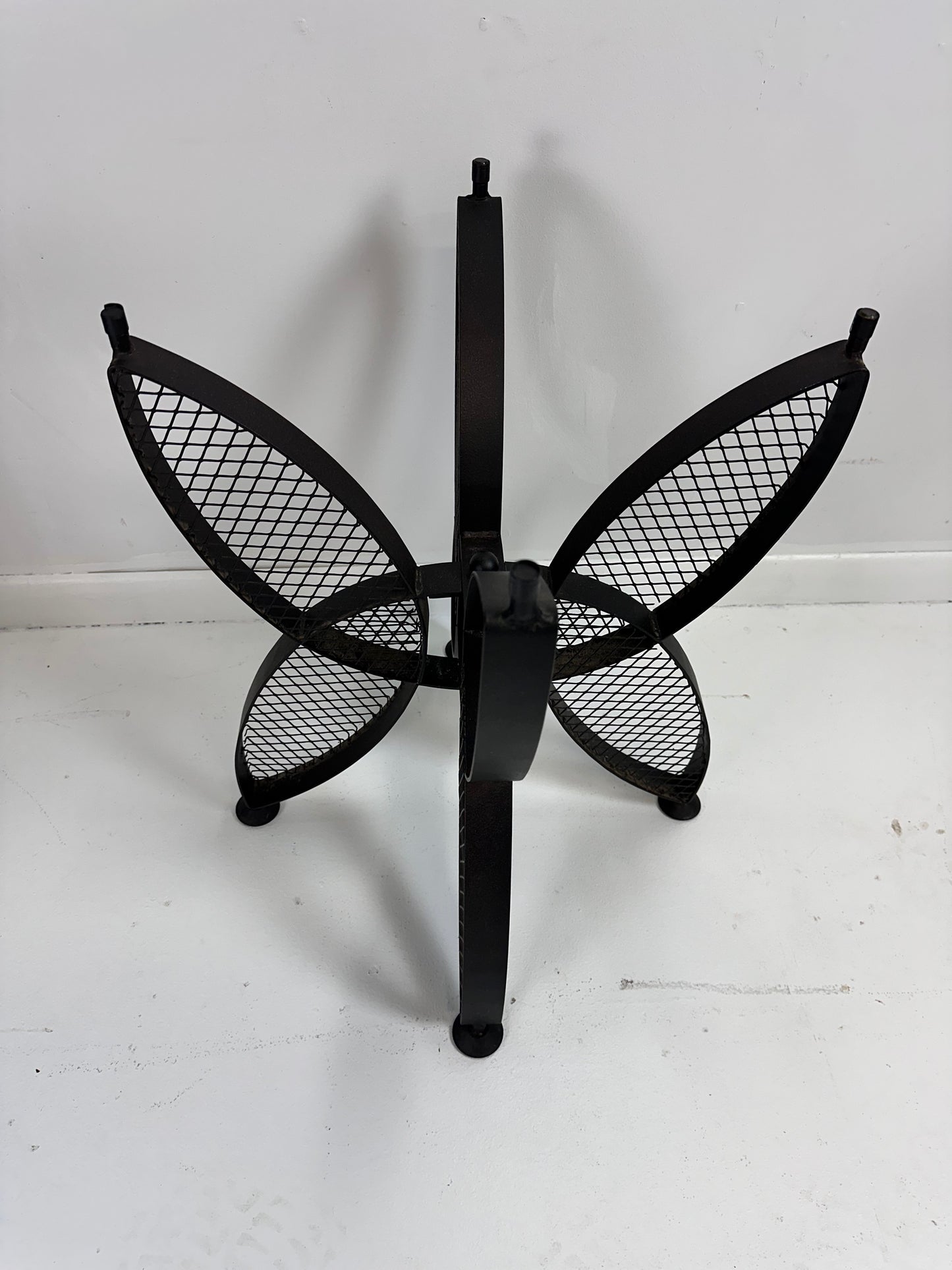 SOLD – Pair of John Salterini Iron Butterfly Side Tables Mid Century