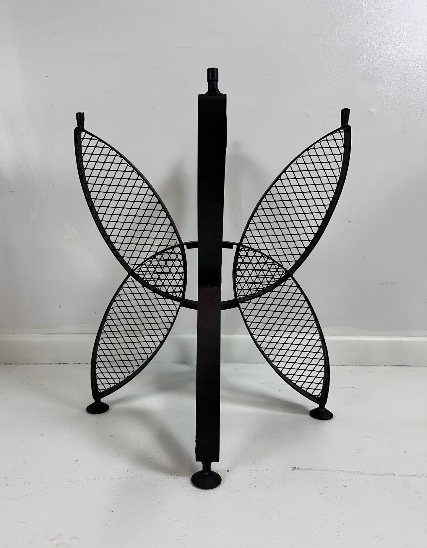 SOLD – Pair of John Salterini Iron Butterfly Side Tables Mid Century