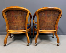 Load image into Gallery viewer, 1970s Set of 4 Drexel Game Table Chairs with Cane Backs Mid Century