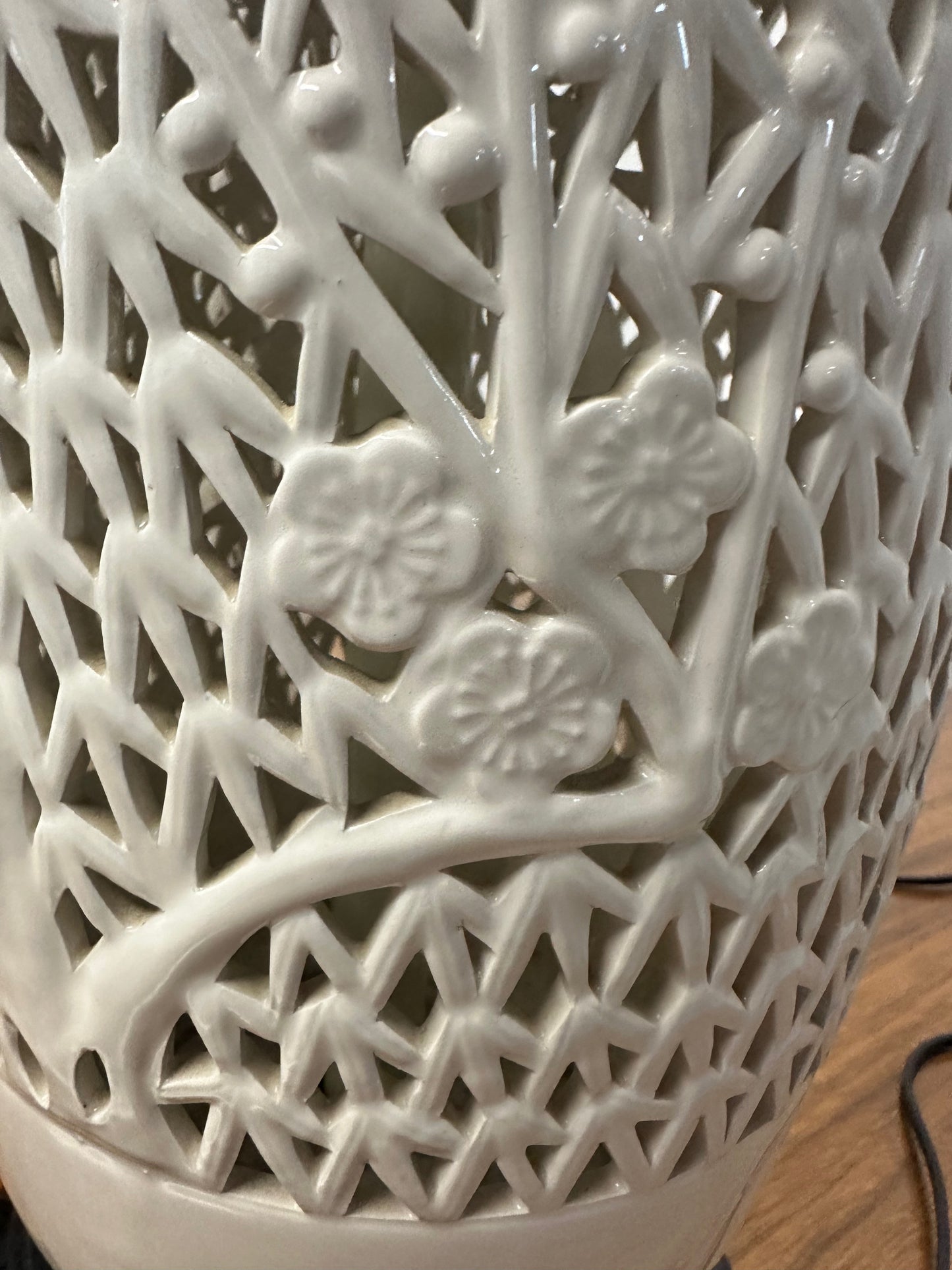 SOLD – 1960s Pair of Blanc De Chine Articulated table lamps