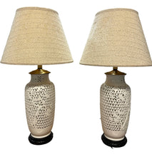 Load image into Gallery viewer, 1960s Pair of Blanc De Chine Articulated table lamps