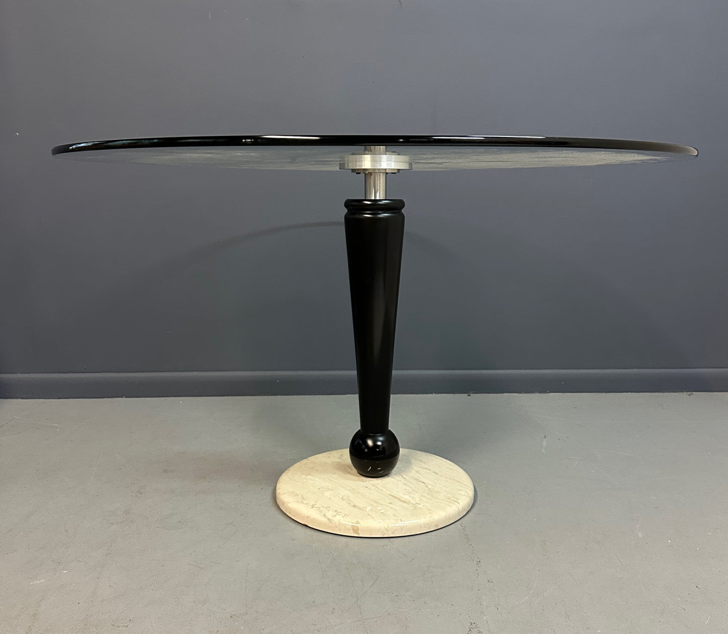 SOLD – 1990s Post Modern Center Hall or Breakfast Room Table by Kaiser Newman