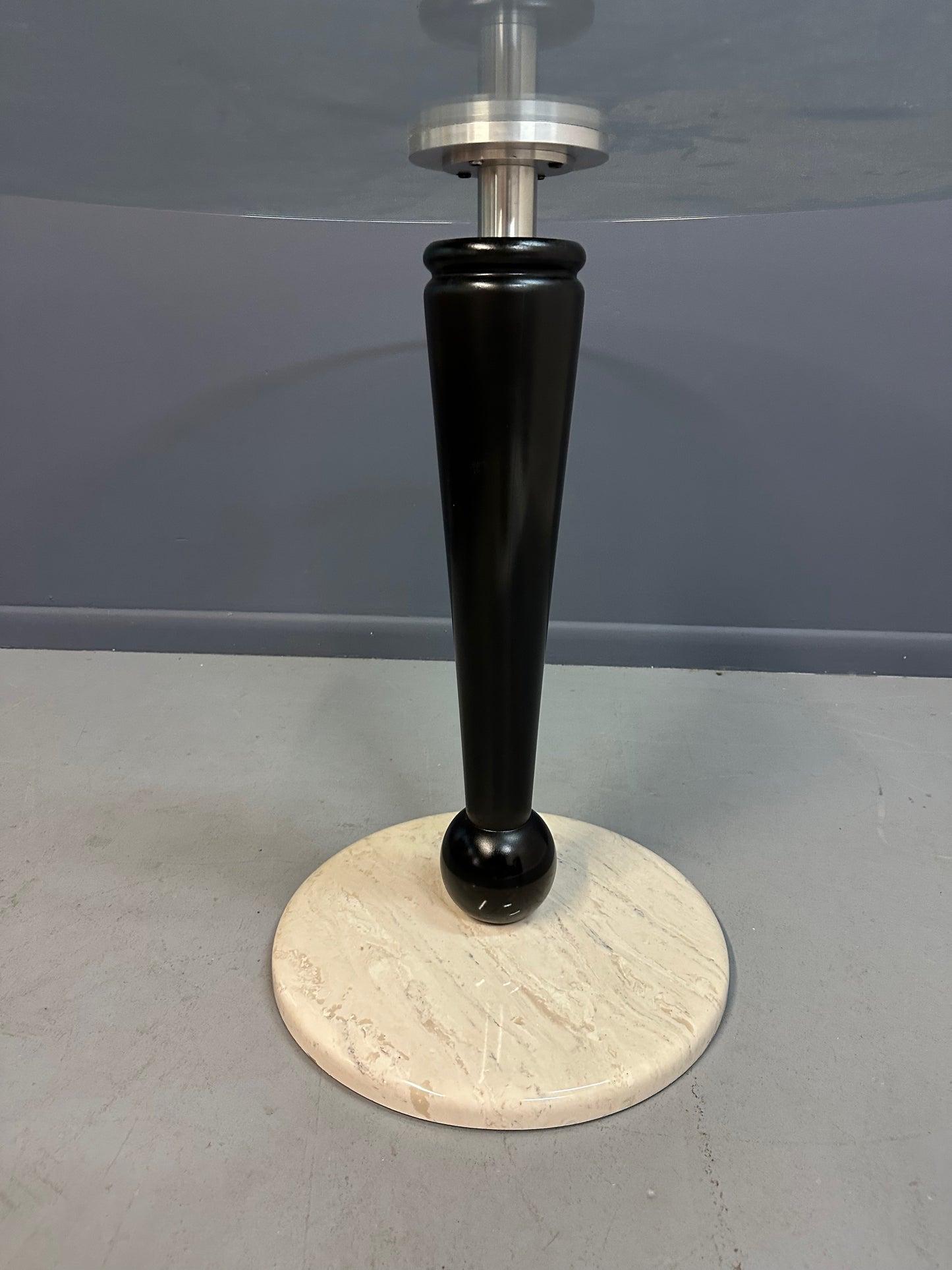 SOLD – 1990s Post Modern Center Hall or Breakfast Room Table by Kaiser Newman
