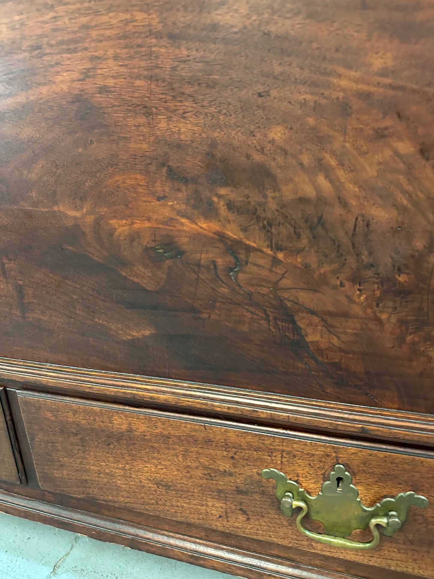 SOLD – 18th Century Chippendale Walnut Blanket Chest With Two Drawers and Till