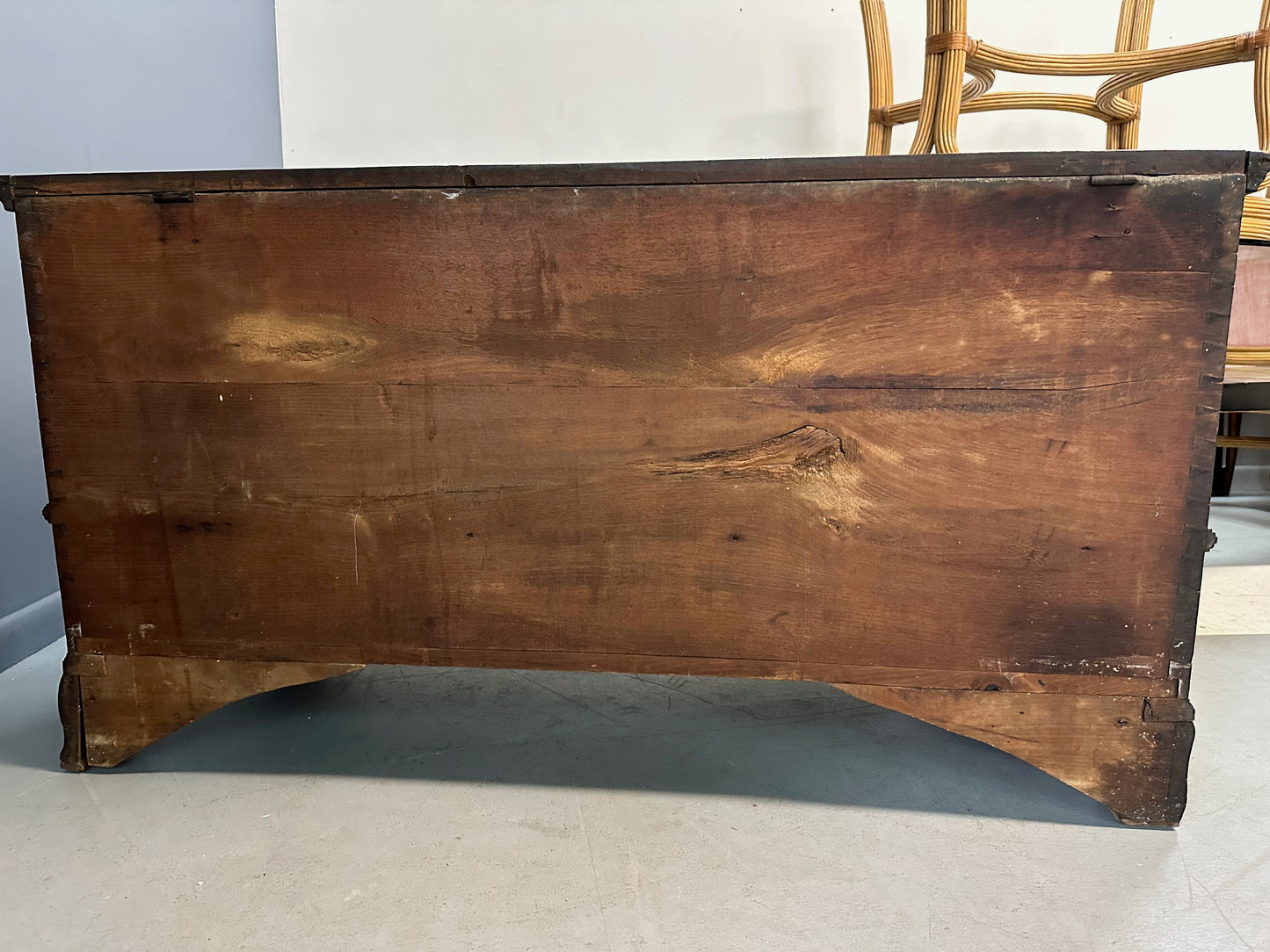 SOLD – 18th Century Chippendale Walnut Blanket Chest With Two Drawers and Till