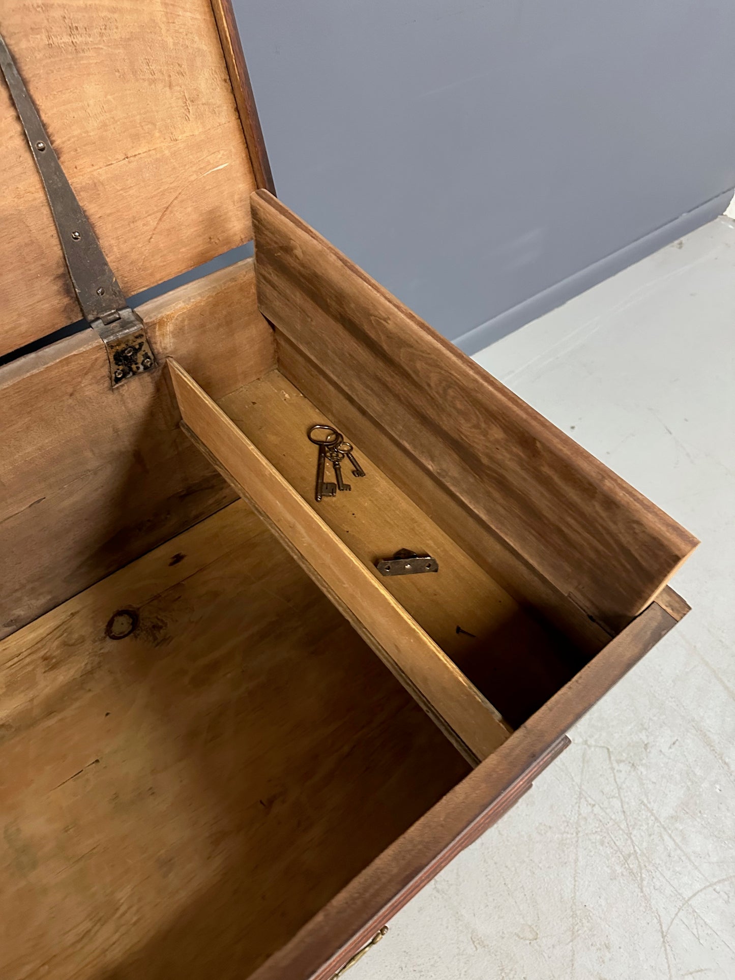 SOLD – 18th Century Chippendale Walnut Blanket Chest With Two Drawers and Till
