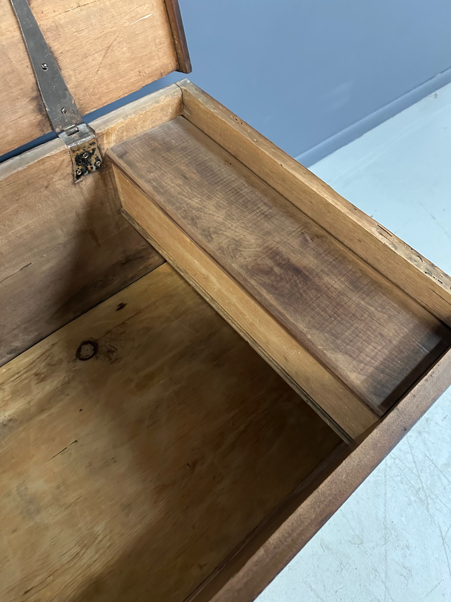 SOLD – 18th Century Chippendale Walnut Blanket Chest With Two Drawers and Till