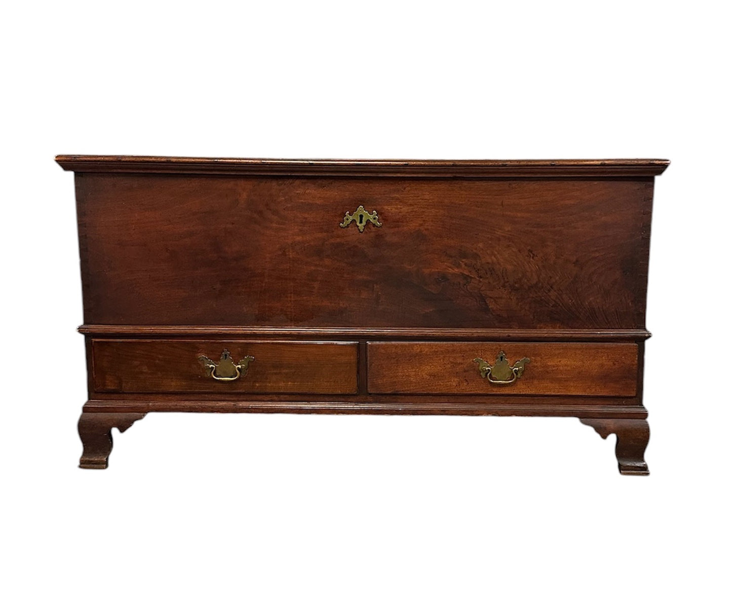 SOLD – 18th Century Chippendale Walnut Blanket Chest With Two Drawers and Till