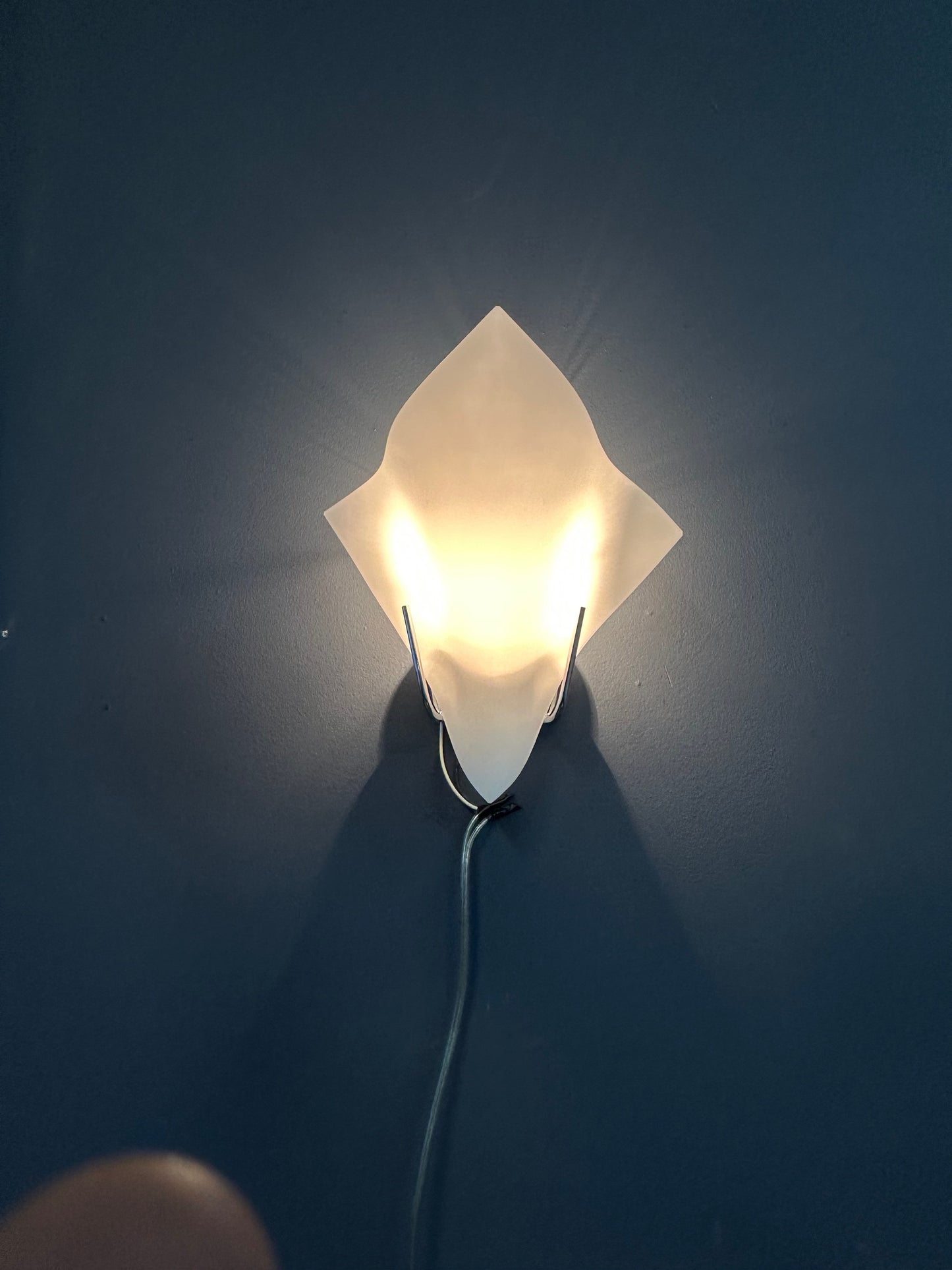 SOLD – 1990s Pair of Handkerchief Sconces by Boyd Lighting in Satin Glass