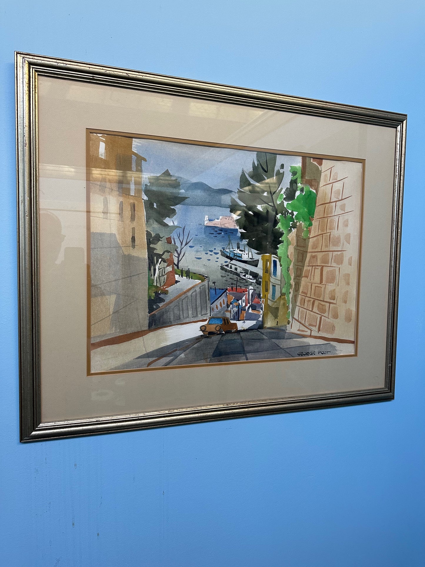 SOLD – George Booth Post Watercolor of San Fransisco Street Scene