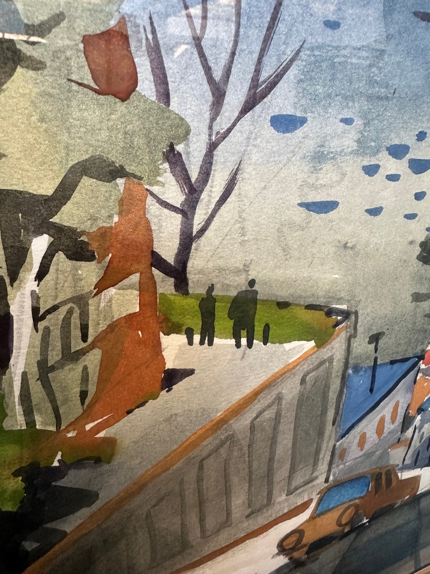 SOLD – George Booth Post Watercolor of San Fransisco Street Scene