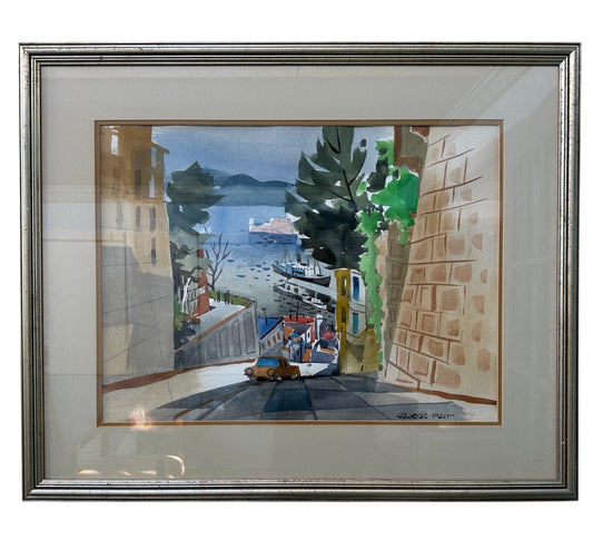 SOLD – George Booth Post Watercolor of San Fransisco Street Scene