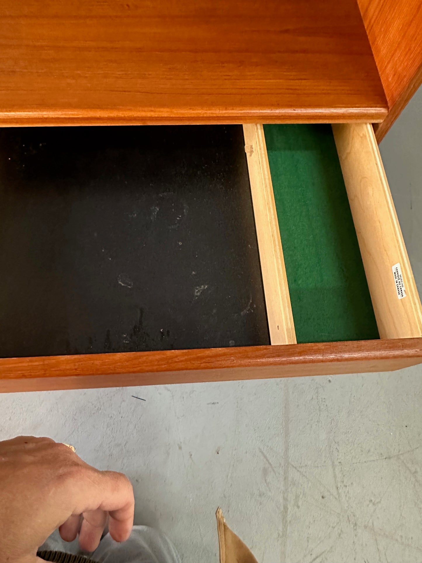 SOLD – Pair of Mobican Teak Midcentury Three Drawer Nightstands