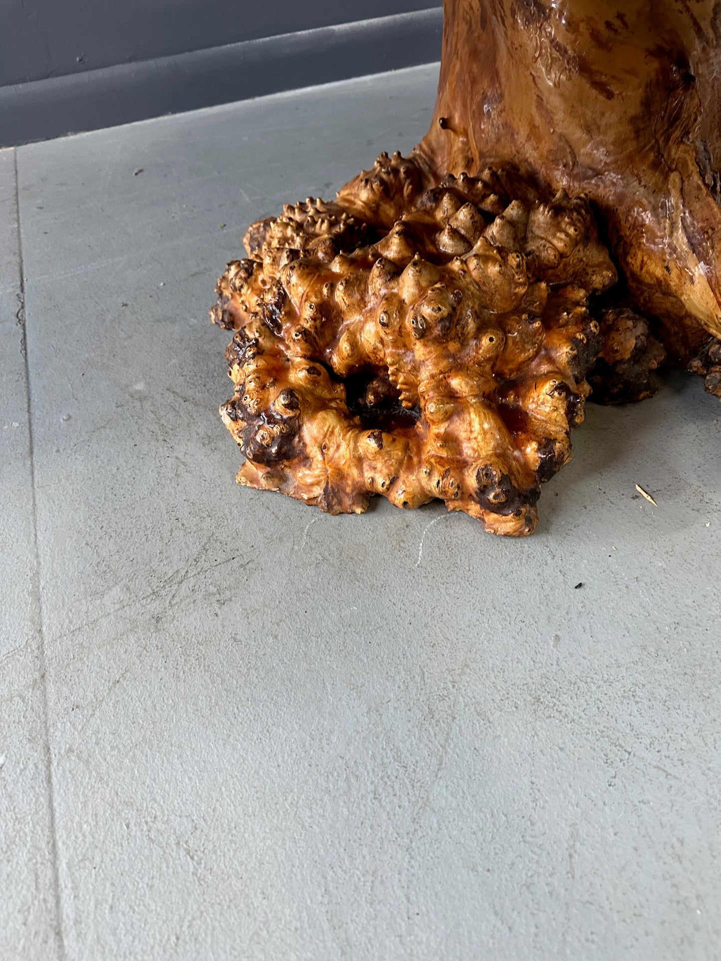 SOLD – 1960-70's Vintage California Redwood Burl Table Mid Century