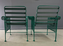 Load image into Gallery viewer, Pair of Metal Lounge Chairs By Woodard in the Style of Josef Hoffman