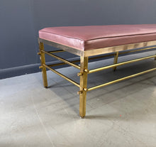 Load image into Gallery viewer, 1950s Tommi Parzinger for Parzinger Originals Brass Bench