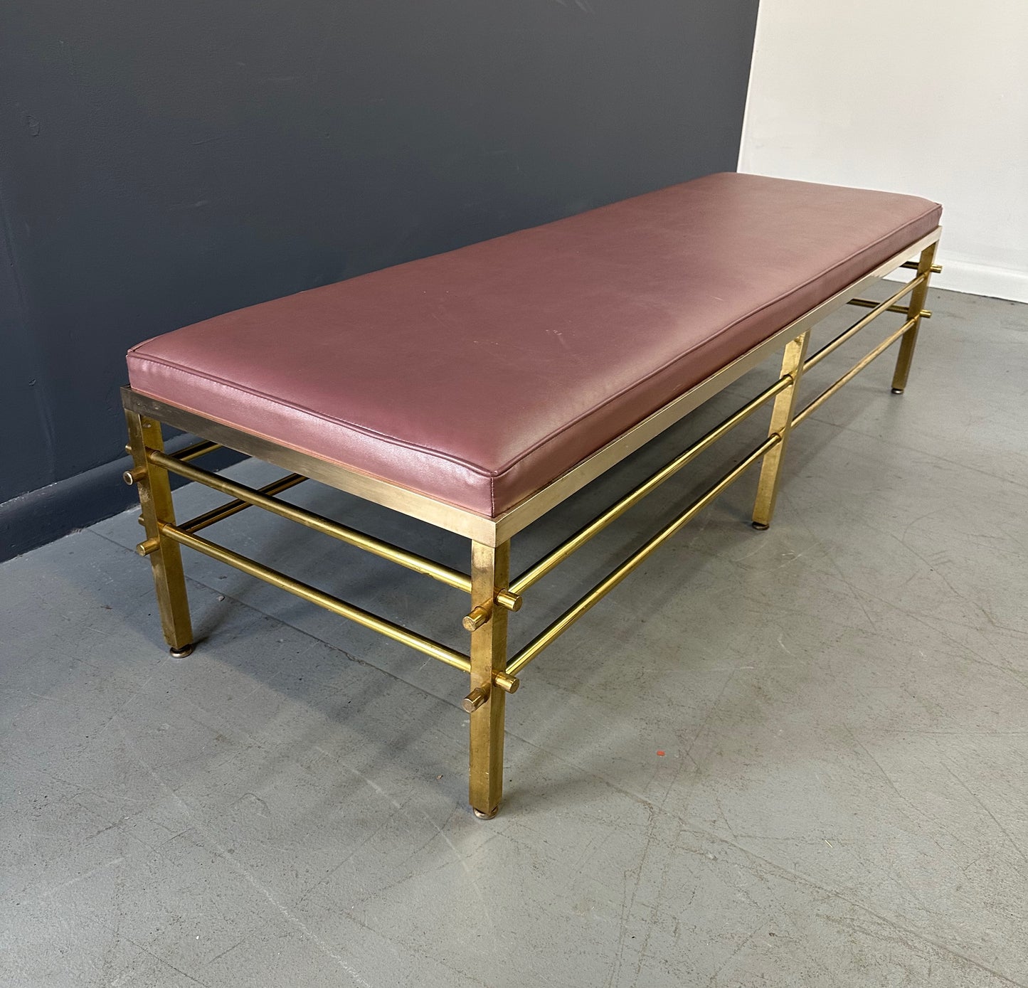 SOLD – 1950s Tommi Parzinger for Parzinger Originals Brass Bench